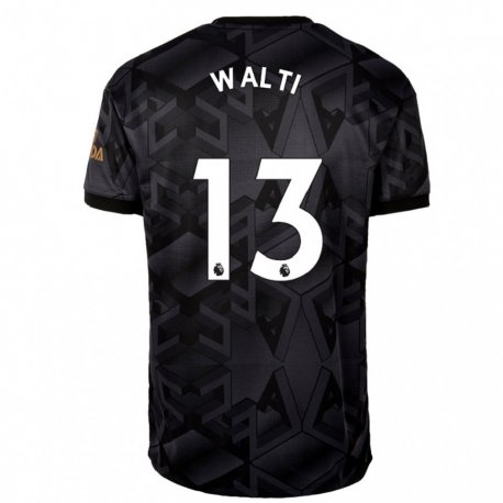 Kandiny Niño Camiseta Lia Walti #13 Gris Oscuro 2ª Equipación 2022/23 La Camisa Chile