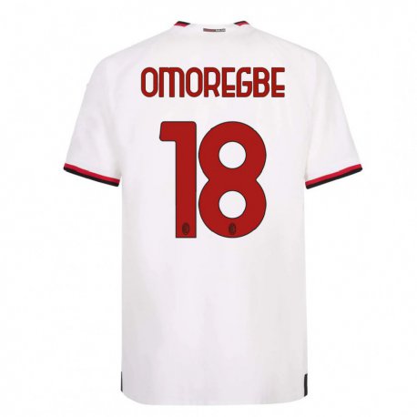 Kandiny Niño Camiseta Bob Murphy Omoregbe #18 Blanco Rojo 2ª Equipación 2022/23 La Camisa Chile