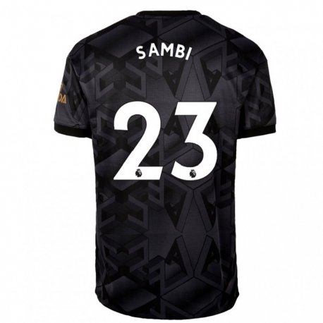 Kandiny Niño Camiseta Albert Sambi Lokonga #23 Gris Oscuro 2ª Equipación 2022/23 La Camisa Chile