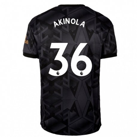 Kandiny Niño Camiseta Tim Akinola #36 Gris Oscuro 2ª Equipación 2022/23 La Camisa Chile