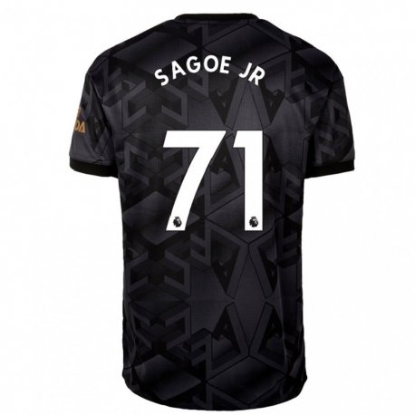 Kandiny Niño Camiseta Charles Sagoe Jr #71 Gris Oscuro 2ª Equipación 2022/23 La Camisa Chile