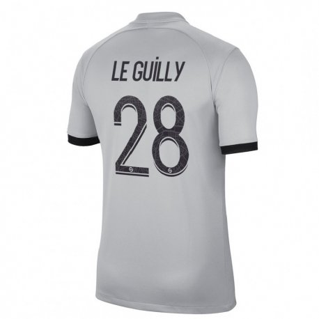 Kandiny Niño Camiseta Jade Le Guilly #28 Gris 2ª Equipación 2022/23 La Camisa Chile