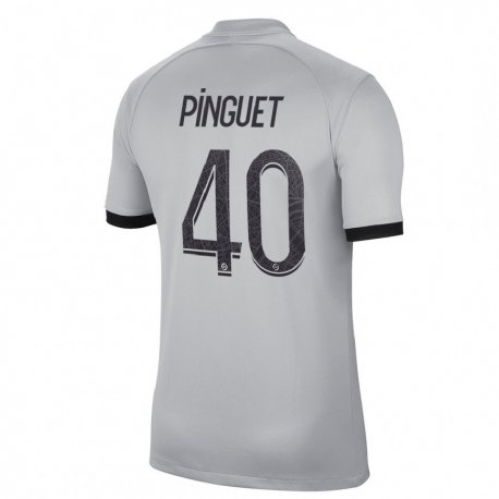 Kandiny Niño Camiseta Alice Pinguet #40 Gris 2ª Equipación 2022/23 La Camisa Chile