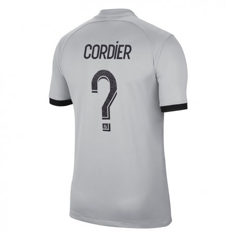 Kandiny Niño Camiseta Thomas Cordier #0 Gris 2ª Equipación 2022/23 La Camisa Chile