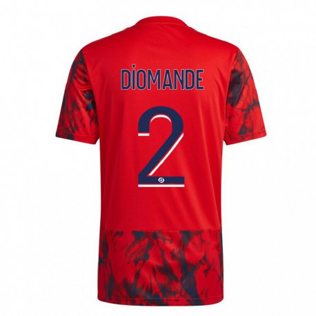 Kandiny Niño Camiseta Sinaly Diomande #2 Espacio Rojo 2ª Equipación 2022/23 La Camisa Chile