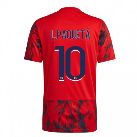 Kandiny Niño Camiseta Lucas Paqueta #10 Espacio Rojo 2ª Equipación 2022/23 La Camisa Chile