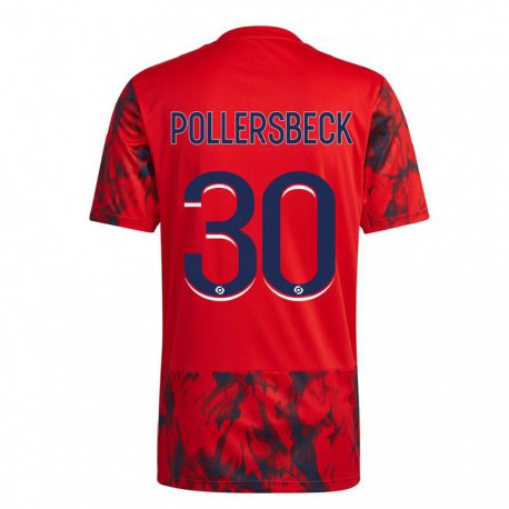 Kandiny Niño Camiseta Julian Pollersbeck #30 Espacio Rojo 2ª Equipación 2022/23 La Camisa Chile