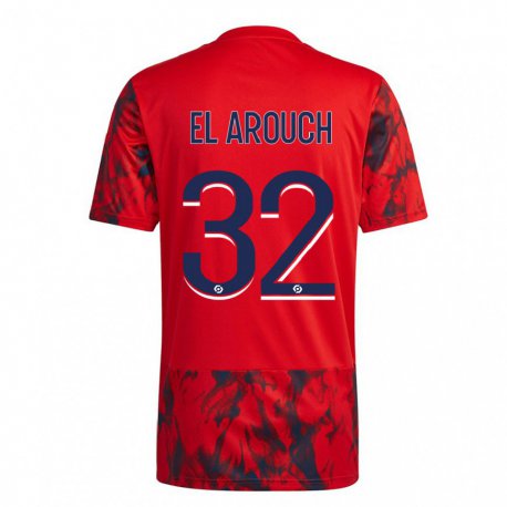 Kandiny Niño Camiseta Mohamed El Arouch #32 Espacio Rojo 2ª Equipación 2022/23 La Camisa Chile
