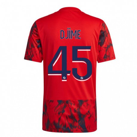 Kandiny Niño Camiseta Ahmed Djime #45 Espacio Rojo 2ª Equipación 2022/23 La Camisa Chile