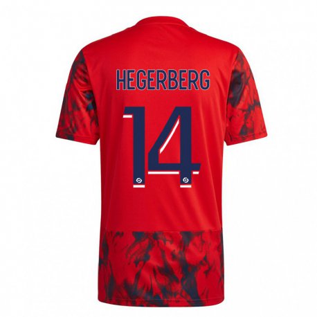 Kandiny Niño Camiseta Ada Hegerberg #14 Espacio Rojo 2ª Equipación 2022/23 La Camisa Chile