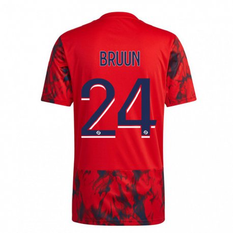 Kandiny Niño Camiseta Signe Bruun #24 Espacio Rojo 2ª Equipación 2022/23 La Camisa Chile