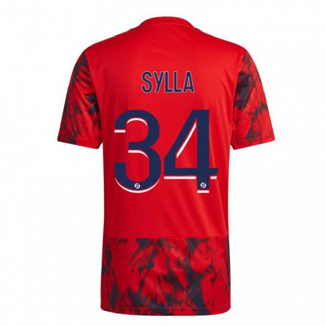 Kandiny Niño Camiseta Kysha Sylla #34 Espacio Rojo 2ª Equipación 2022/23 La Camisa Chile