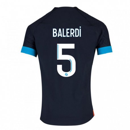 Kandiny Niño Camiseta Leonardo Balerdi #5 Olímpico Negro 2ª Equipación 2022/23 La Camisa Chile