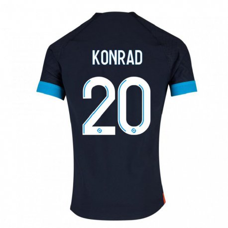 Kandiny Niño Camiseta Konrad De La Fuente #20 Olímpico Negro 2ª Equipación 2022/23 La Camisa Chile
