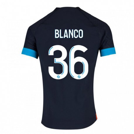 Kandiny Niño Camiseta Ruben Blanco #36 Olímpico Negro 2ª Equipación 2022/23 La Camisa Chile