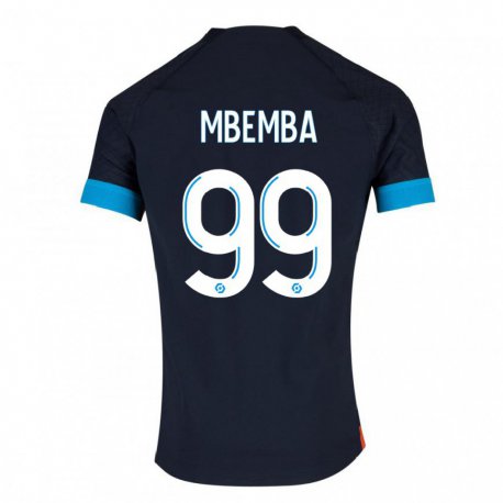 Kandiny Niño Camiseta Chancel Mbemba #99 Olímpico Negro 2ª Equipación 2022/23 La Camisa Chile