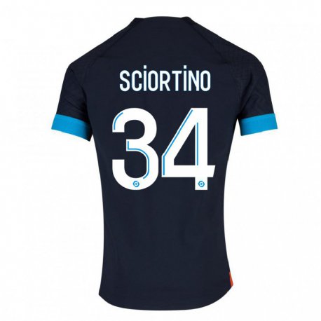 Kandiny Niño Camiseta Paolo Sciortino #34 Olímpico Negro 2ª Equipación 2022/23 La Camisa Chile