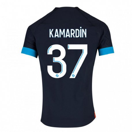 Kandiny Niño Camiseta Aaron Kamardin #37 Olímpico Negro 2ª Equipación 2022/23 La Camisa Chile