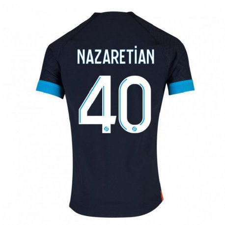 Kandiny Niño Camiseta Manuel Nazaretian #40 Olímpico Negro 2ª Equipación 2022/23 La Camisa Chile