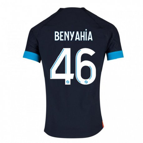 Kandiny Niño Camiseta Aylan Benyahia-tani #46 Olímpico Negro 2ª Equipación 2022/23 La Camisa Chile