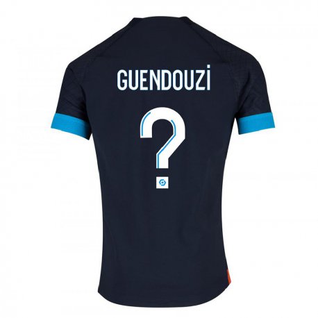 Kandiny Niño Camiseta Milan Guendouzi #0 Olímpico Negro 2ª Equipación 2022/23 La Camisa Chile