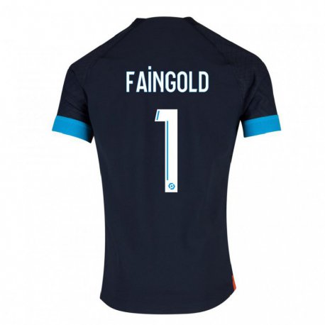 Kandiny Niño Camiseta Abbie Faingold #1 Olímpico Negro 2ª Equipación 2022/23 La Camisa Chile