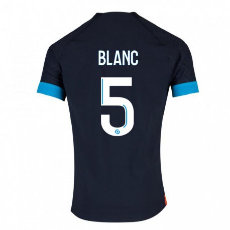 Kandiny Niño Camiseta Amandine Blanc #5 Olímpico Negro 2ª Equipación 2022/23 La Camisa Chile