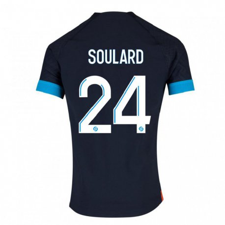 Kandiny Niño Camiseta Amandine Soulard #24 Olímpico Negro 2ª Equipación 2022/23 La Camisa Chile
