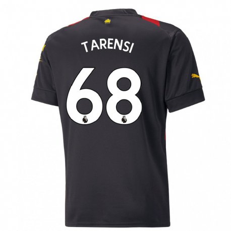 Kandiny Niño Camiseta Oscar Tarensi #68 Negro Rojo 2ª Equipación 2022/23 La Camisa Chile