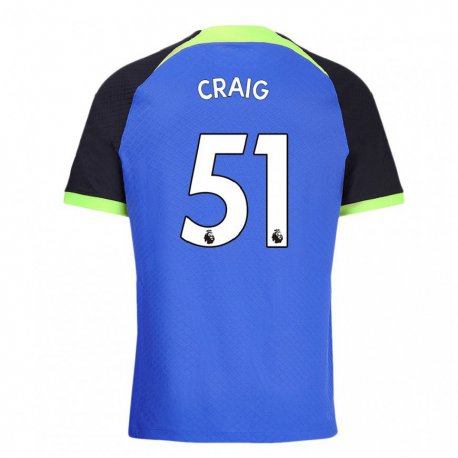 Kandiny Niño Camiseta Matthew Craig #51 Azul Verde 2ª Equipación 2022/23 La Camisa Chile
