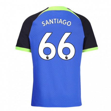 Kandiny Niño Camiseta Yago Santiago #66 Azul Verde 2ª Equipación 2022/23 La Camisa Chile