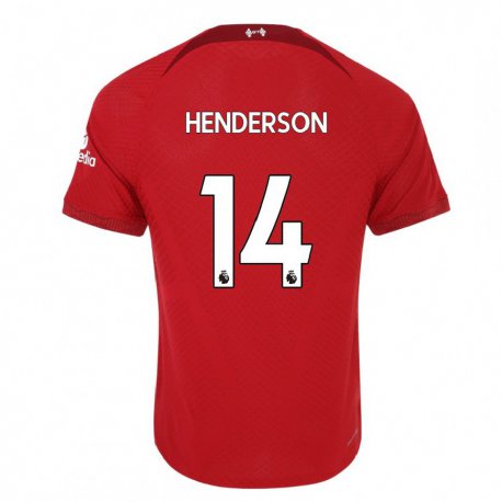 Kandiny Hombre Camiseta Henderson #14 Rojo Oscuro 1ª Equipación 2022/23 La Camisa Chile
