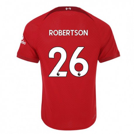 Kandiny Hombre Camiseta Andrew Robertson #26 Rojo Oscuro 1ª Equipación 2022/23 La Camisa Chile
