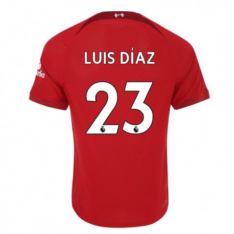 Kandiny Hombre Camiseta Fabio Carvalho #28 Rojo Oscuro 1ª Equipación 2022/23 La Camisa Chile