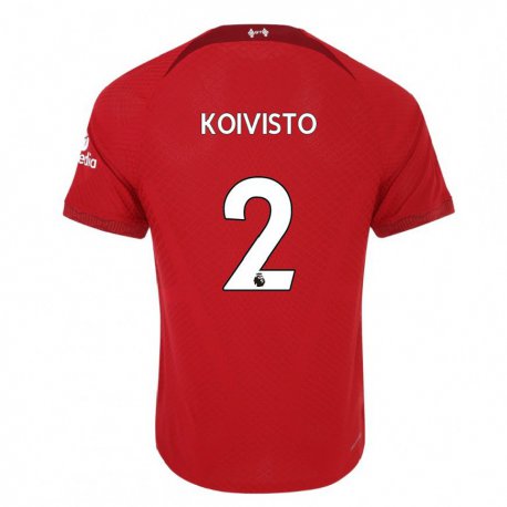 Kandiny Hombre Camiseta Emma Koivisto #2 Rojo Oscuro 1ª Equipación 2022/23 La Camisa Chile