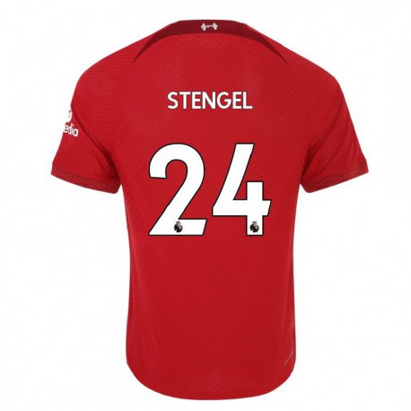 Kandiny Hombre Camiseta Katie Stengel #24 Rojo Oscuro 1ª Equipación 2022/23 La Camisa Chile