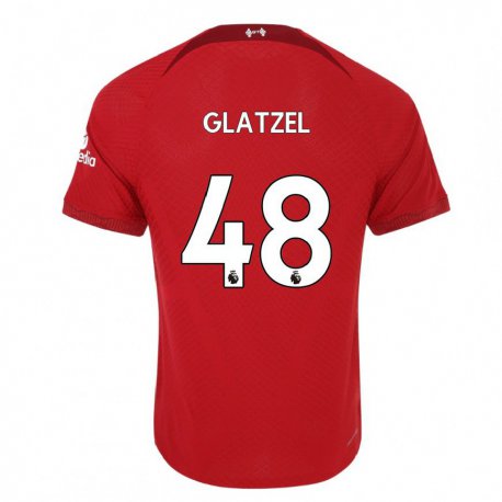 Kandiny Hombre Camiseta Paul Glatzel #48 Rojo Oscuro 1ª Equipación 2022/23 La Camisa Chile