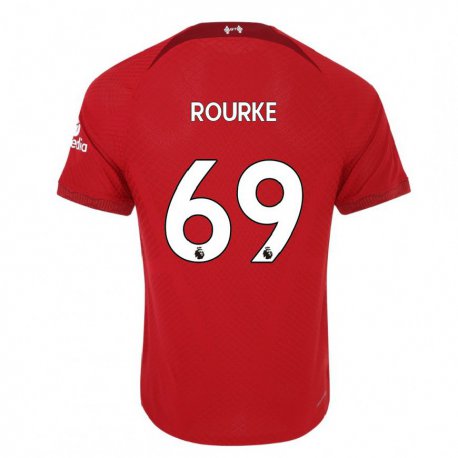 Kandiny Hombre Camiseta Fidel O'rourke #69 Rojo Oscuro 1ª Equipación 2022/23 La Camisa Chile