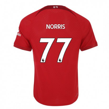 Kandiny Hombre Camiseta James Norris #77 Rojo Oscuro 1ª Equipación 2022/23 La Camisa Chile
