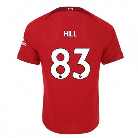 Kandiny Hombre Camiseta Thomas Hill #83 Rojo Oscuro 1ª Equipación 2022/23 La Camisa Chile
