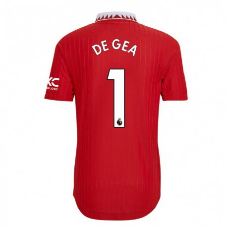 Kandiny Hombre Camiseta David De Gea #1 Rojo 1ª Equipación 2022/23 La Camisa Chile