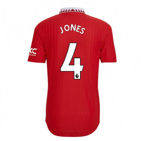 Kandiny Hombre Camiseta Phil Jones #4 Rojo 1ª Equipación 2022/23 La Camisa Chile