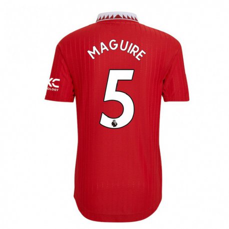 Kandiny Hombre Camiseta Harry Maguire #5 Rojo 1ª Equipación 2022/23 La Camisa Chile