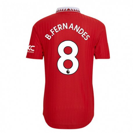 Kandiny Hombre Camiseta Bruno Fernandes #8 Rojo 1ª Equipación 2022/23 La Camisa Chile