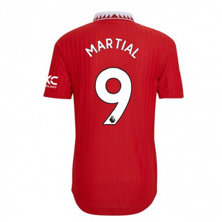 Kandiny Hombre Camiseta Anthony Martial #9 Rojo 1ª Equipación 2022/23 La Camisa Chile