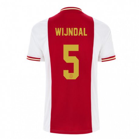 Kandiny Hombre Camiseta Owen Wijndal #5 Rojo Oscuro Blanco 1ª Equipación 2022/23 La Camisa Chile
