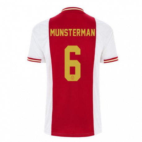 Kandiny Hombre Camiseta Marthe Munsterman #6 Rojo Oscuro Blanco 1ª Equipación 2022/23 La Camisa Chile
