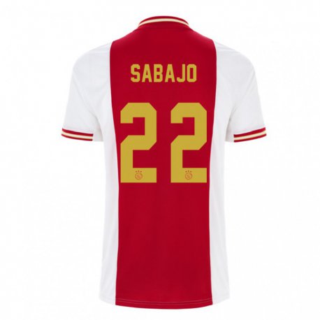 Kandiny Hombre Camiseta Quinty Sabajo #22 Rojo Oscuro Blanco 1ª Equipación 2022/23 La Camisa Chile