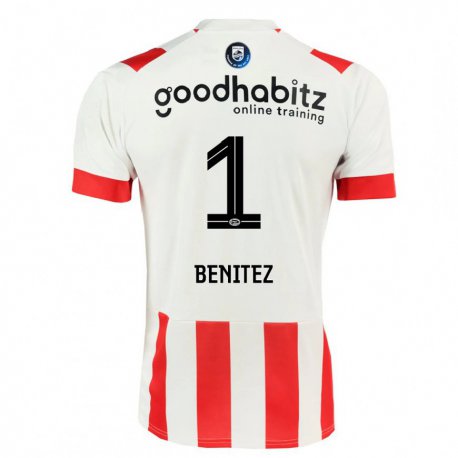 Kandiny Hombre Camiseta Walter Benitez #1 Rosa Oscuro 1ª Equipación 2022/23 La Camisa Chile
