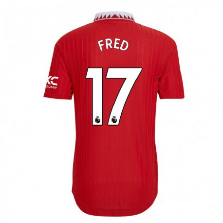 Kandiny Hombre Camiseta Fred #17 Rojo 1ª Equipación 2022/23 La Camisa Chile